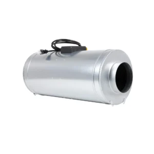 Can-Fan Q-Max EC 160mm 746m³/h Kompakter 160mm Rohrventilator mit 746 m³/h Kapazität, energieeffizienter EC-Technologie, robustem Metallgehäuse und Drehzahlregler-Kompatibilität. Ideal für Growräume, Gewächshäuser und geräuschsensible Umgebungen.